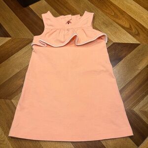 Janie and Jack Apricot Dress cute bow and ruffle detail
